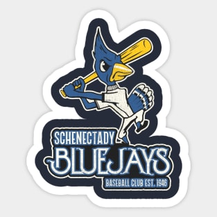 Defunct Schenectady Bluejays Baseball Team Sticker